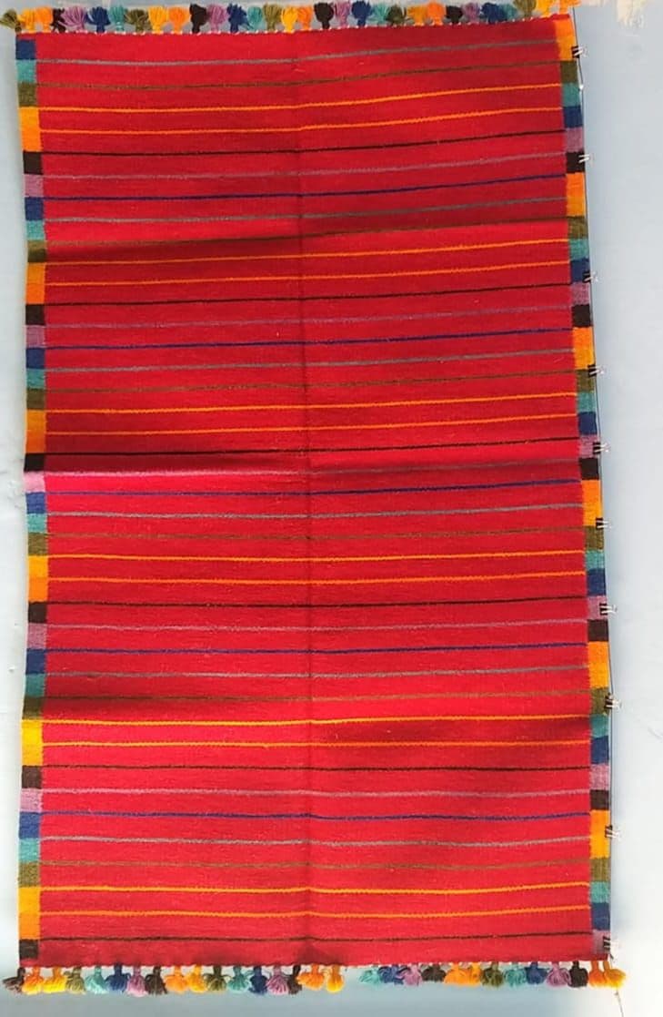 Dhurrie red